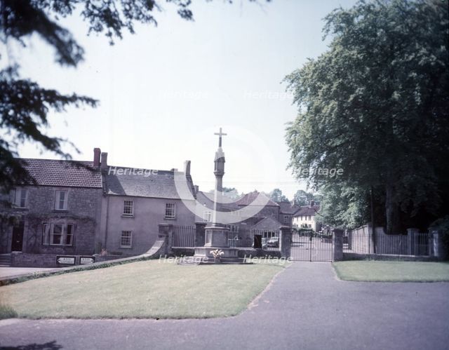 Memorial Cross, Wedmore, Somerset, c1955.  Creator: Arthur Charles Kirby Ware.