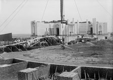 Memorial Amphitheatre, Arlington, Under Construction, 1917. Creator: Harris & Ewing