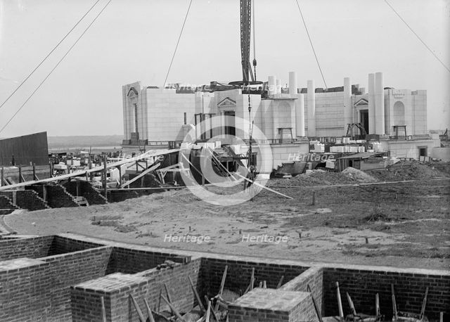 Memorial Amphitheatre, Arlington, Under Construction, 1917. Creator: Harris & Ewing.