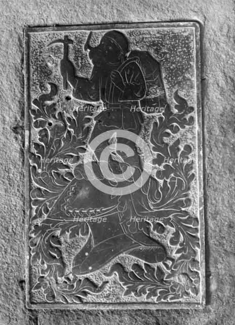 Memorial brass in Newland church, Gloucestershire. Artist: Unknown