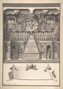 Memorial Decoration for the Interior of a Building to Honor the Deceased Ernst Ludwig,1725,1702-36. Creator: Alessandro Rossini