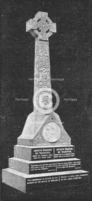 ''Memorial Erected to the Late Father Damien on the Island of Molokai', 1891. Creator: Walter Ingle.