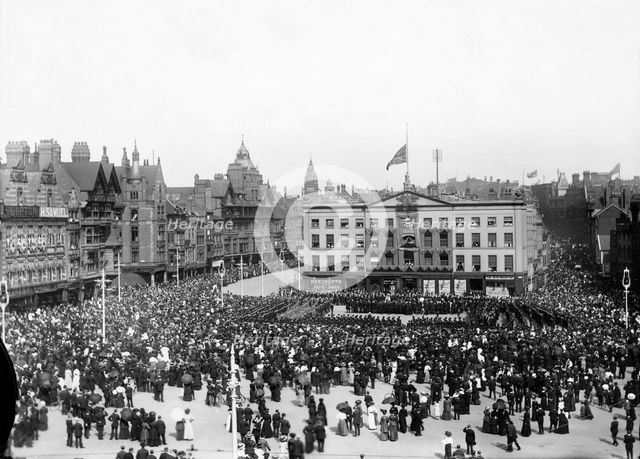 Memorial Service for Queen Victoria, Nottingham, Nottinghamshire, 1901. Creator: Unknown.