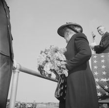 Memorial services for a fisherman lost at sea, Gloucester, Massachusetts, 1943. Creator: Gordon Parks