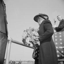 Memorial services for a fisherman lost at sea, Gloucester, Massachusetts, 1943. Creator: Gordon Parks