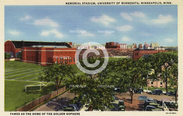 Memorial Stadium, University of Minnesota, Minneapolis, Minnesota, USA, 1935. Artist: Unknown