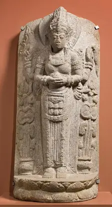 Memorial Statue of a Deified Queen, 14th century. Creator: Unknown