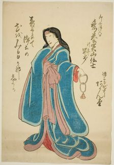 Memorial Portrait of the Actor Bando Shuka I, 1855. Creator: Utagawa School