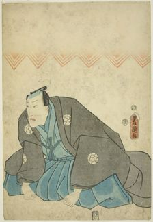 Memorial Portrait of the Actor Ichikawa Danjuro VIII, 1854. Creator: Utagawa Kunisada