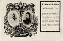 Memorial postcard of the Emperor Franz Joseph I, and the Empress Elisabeth of Austria, 1898. Creator: Adolph, Alphons (1853-1934)