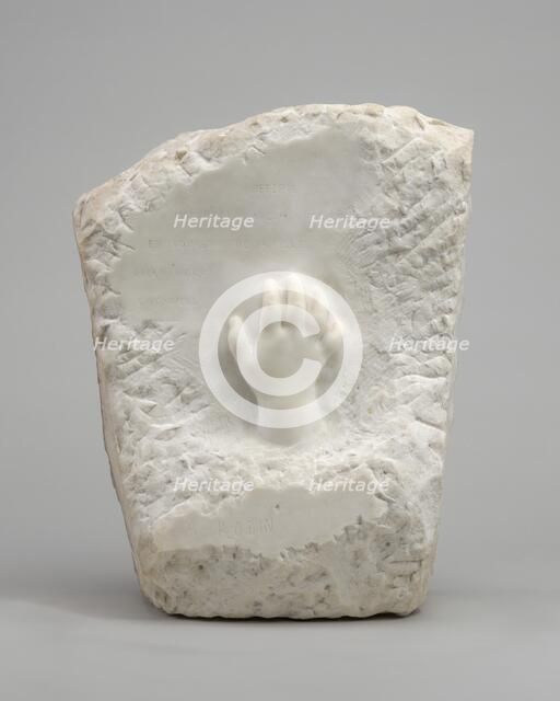 Memorial Relief (Hand of a Child), 1908. Creator: Auguste Rodin.