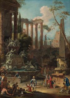 Memorial to Admiral Sir Clowdisley Shovell, 1725. Creators: Sebastiano Ricci, Marco Ricci