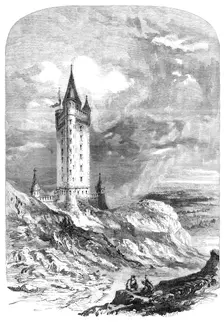 Memorial to the late Marquess of Londonderry, in course of erection on Scrabo Hill...Ireland, 1857. Creator: Unknown