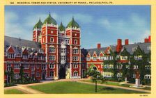 Memorial Tower, University of Pennsylvania, Philadelphia, USA, 1933