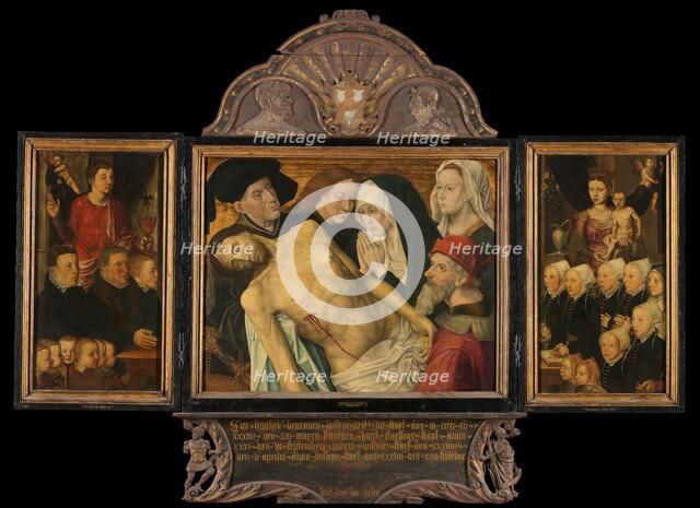 Memorial Triptych, formerly called the Gertz Memorial Triptych, with the Lamentation (central panel) Creator: Unknown.