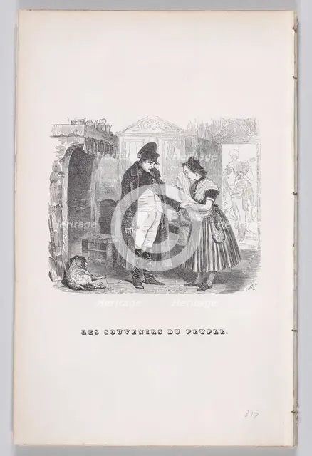 Memories of the People from The Complete Works of Béranger, 1836. Creators: Jean Ignace Isidore Gerard, Lacoste.