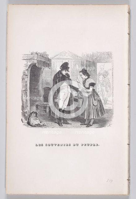 Memories of the People from The Complete Works of Béranger, 1836. Creators: Jean Ignace Isidore Gerard, Lacoste.