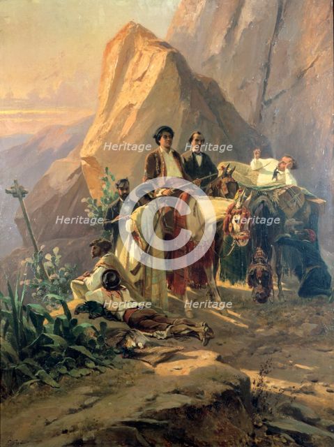 'Memories of the trip from Paris to Cadiz - Alexandre Dumas (Pere) in Spain', 1830. Artist: Pierre Francois Eugene Giraud