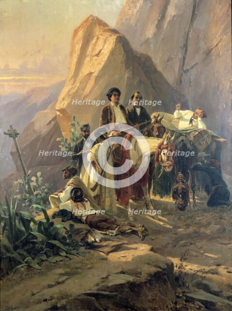 'Memories of the trip from Paris to Cadiz - Alexandre Dumas (Pere) in Spain', 1830. Artist: Pierre Francois Eugene Giraud