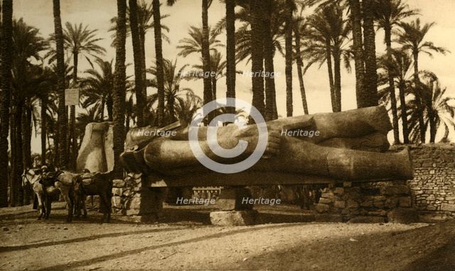 'Memphis - The Colossal Statue of Rameses II', c1918-c1939. Creator: Unknown.