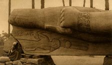 Memphis - The Colossal Statue of Rameses II (Detail) c1918-c1939. Creator: Unknown