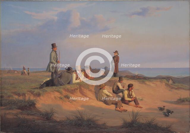 Men of Skagen on a summer evening in good weather, 1848. Creator: Martinus Rorbye.