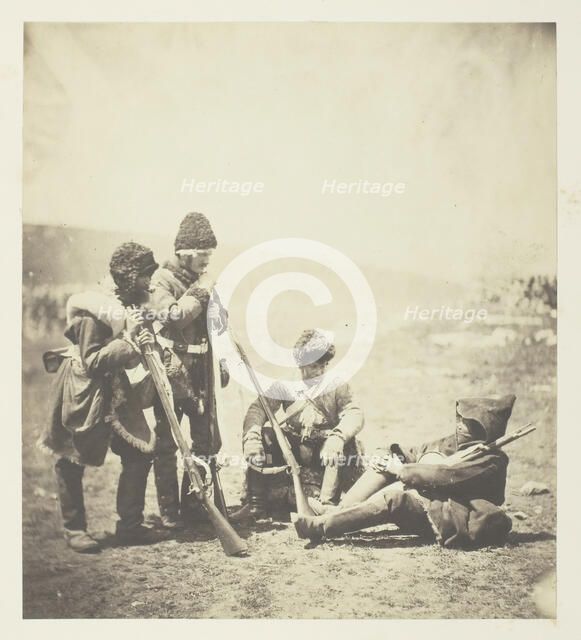 Men of the 77th ready for the Trenches, 1855. Creator: Roger Fenton.