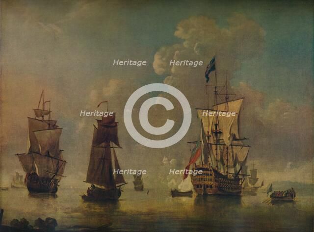 'Men of War', c1720. Artist: Peter Monamy.