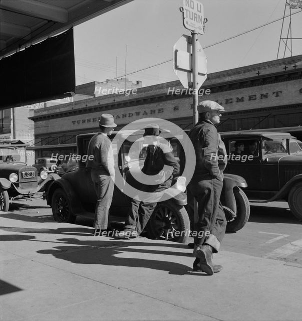 Men on "Skid Row", Modesto, California, 1937. Creator: Dorothea Lange.