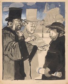 Men on the street, 1920-1930. Creator: Patrick Kroon