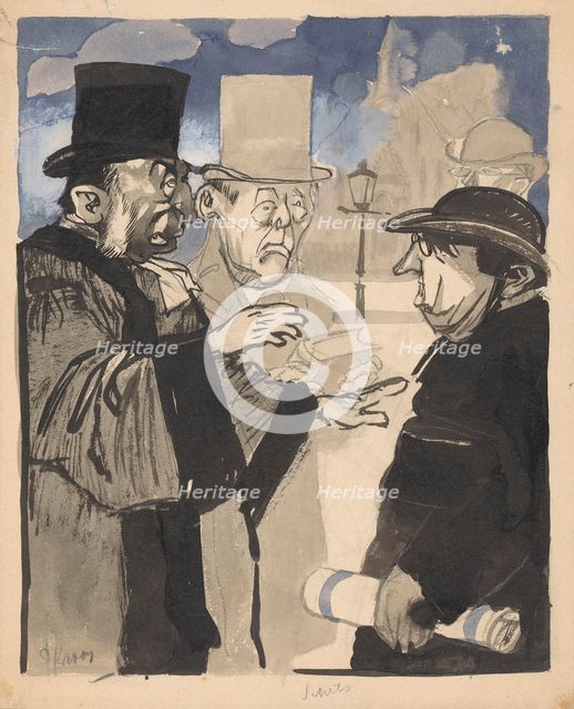 Men on the street, 1920-1930. Creator: Patrick Kroon.