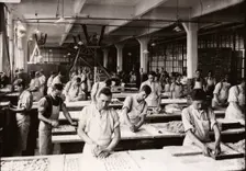 Men at work in the Almond Paste Room, Rowntree factory, York, Yorkshire, 1912