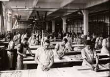 Men at work in the Almond Paste Room, Rowntree factory, York, Yorkshire, 1912