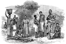 Men and women of the Manganja and Ajawa tribes, from the Zambesi Country, in Africa, 1864. Creator: Unknown