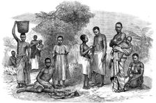 Men and women of the Manganja and Ajawa tribes, from the Zambesi Country, in Africa, 1864. Creator: Unknown