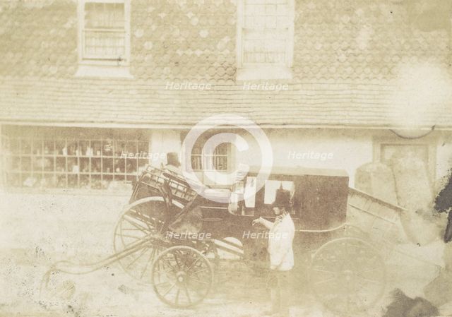 Men By Carriage in Street, 1850s. Creator: Unknown.