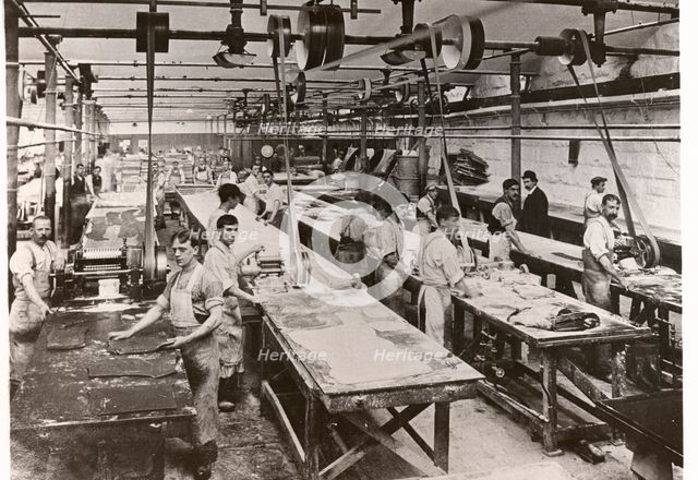 Men breaking toffee, Mackintosh Factory, Halifax, West Yorkshire, 1912. Artist: Unknown