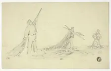 Men Carrying Nets, n.d. Creator: John Skinner Prout