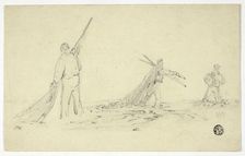 Men Carrying Nets, n.d. Creator: John Skinner Prout