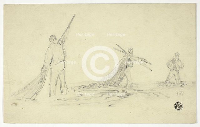 Men Carrying Nets, n.d. Creator: John Skinner Prout.