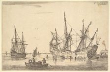 Men Caulking the Hull of a Ship, 17th century. Creator: Reinier Zeeman