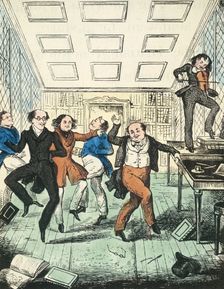 Men dancing, 1841. Creator: Unknown