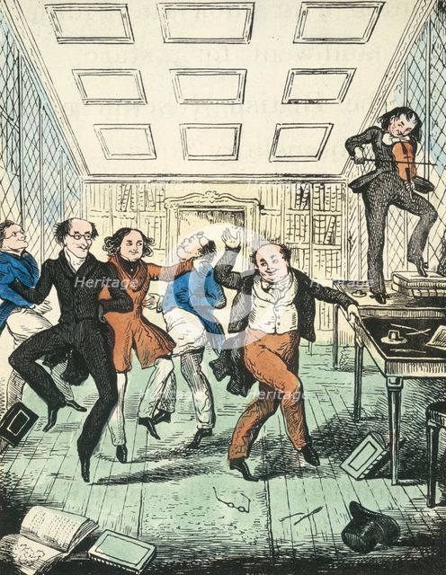 Men dancing, 1841. Creator: Unknown.