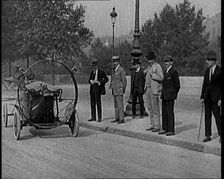 Men Driving a Propeller Driven Car, 1921. Creator: British Pathe Ltd