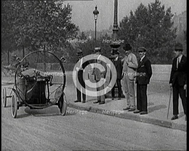 Men Driving a Propeller Driven Car, 1921. Creator: British Pathe Ltd.