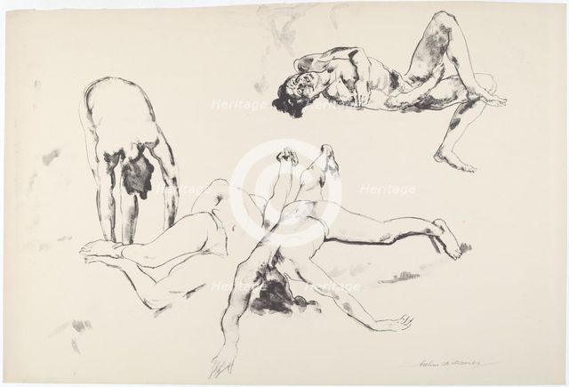 Men in Agony, 1919-1920. Creator: Arthur Davies.
