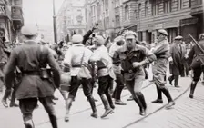 Men in Bolshevik uniform fighting police in the street, Germany, c1918-c1933(?) (1936). Creator: Unknown