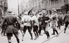 Men in Bolshevik uniform fighting police in the street, Germany, c1918-c1933(?) (1936). Creator: Unknown