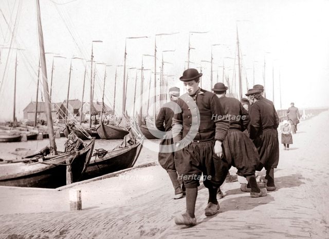 Men in traditional dress, Marken Island, Netherlands, 1898. Artist: James Batkin