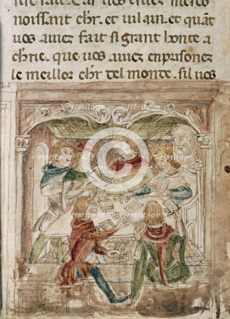 Men playing cards, c1352.  Creator: Unknown.